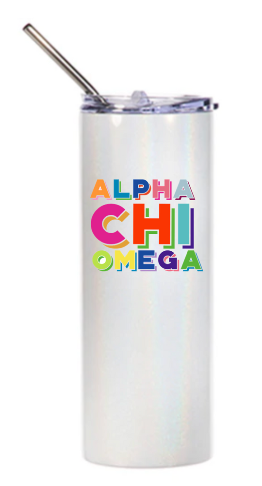 COLORBRIGHT Insulated Travel Mugs - Alpha Chi Omega
