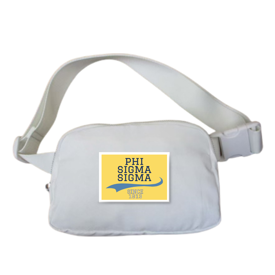 Phi Sig - Sorority Belt Bag w/ Collegiate Patch