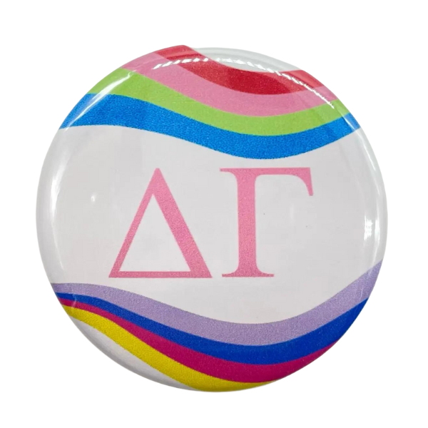 Deegee - Sorority Button - Retro Wave Design