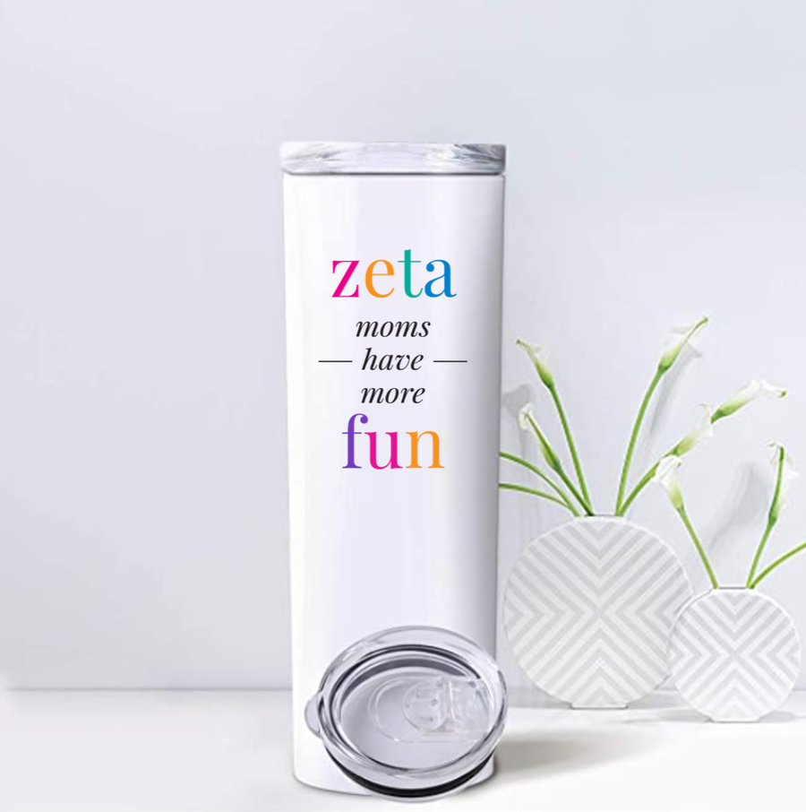 Zeta - Sorority Mom Tumblers - More Fun Bright