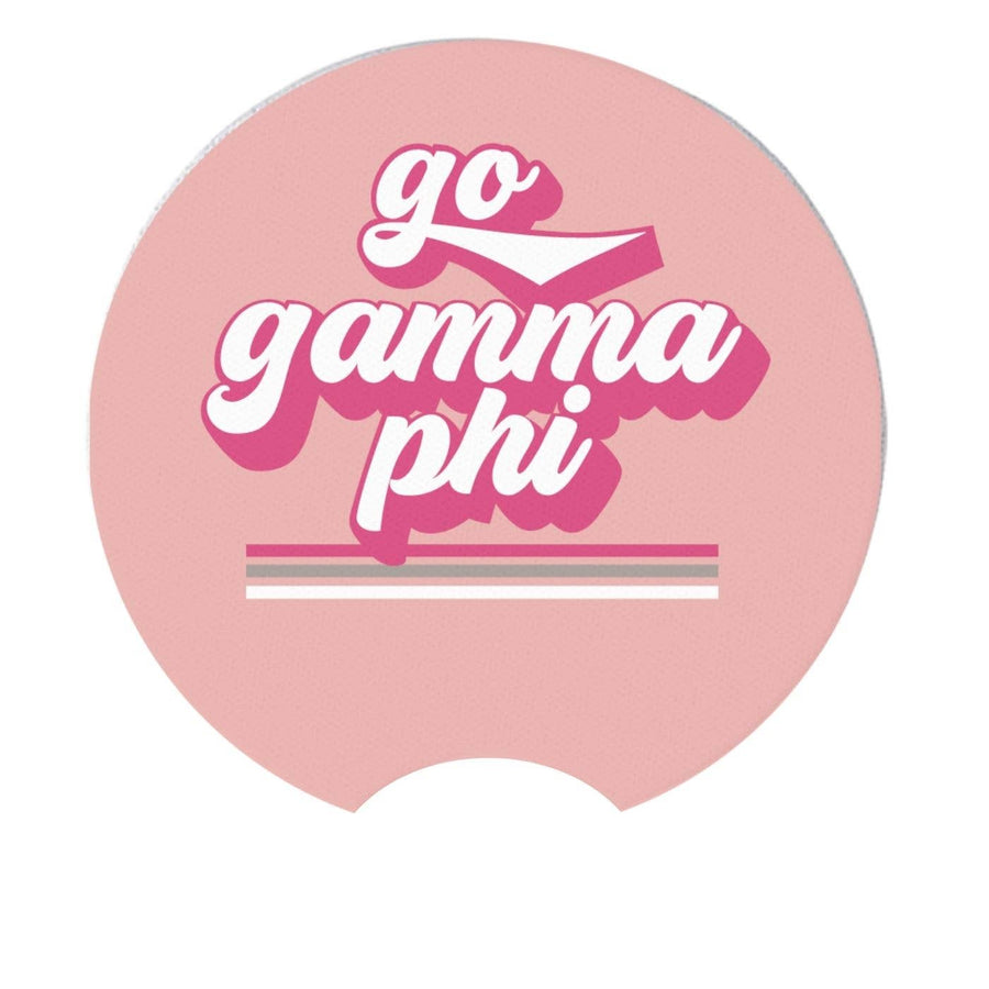 Gamma Phi - Sorority Car Coasters - Go Design