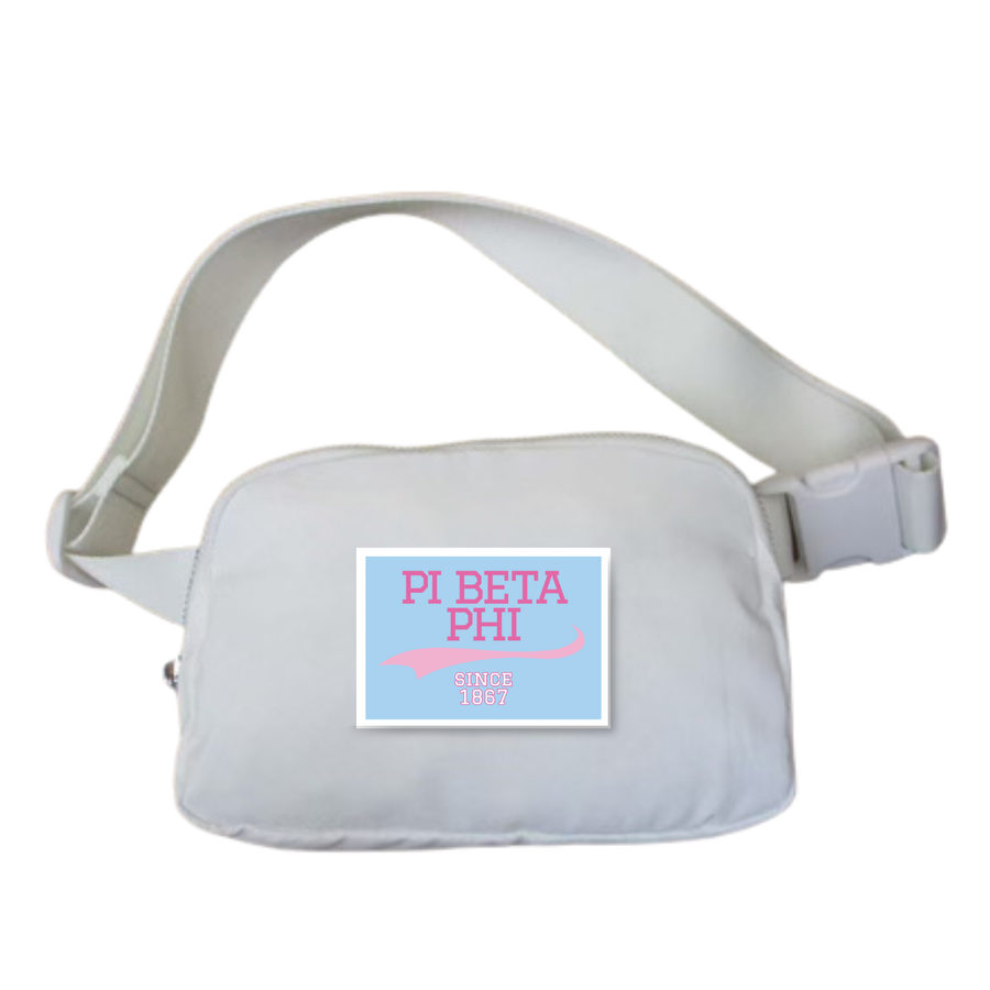 Pi Phi - Sorority Belt Bag w/ Collegiate Patch