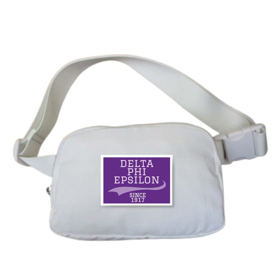 DPhiE - Sorority Belt Bag w/ Collegiate Patch