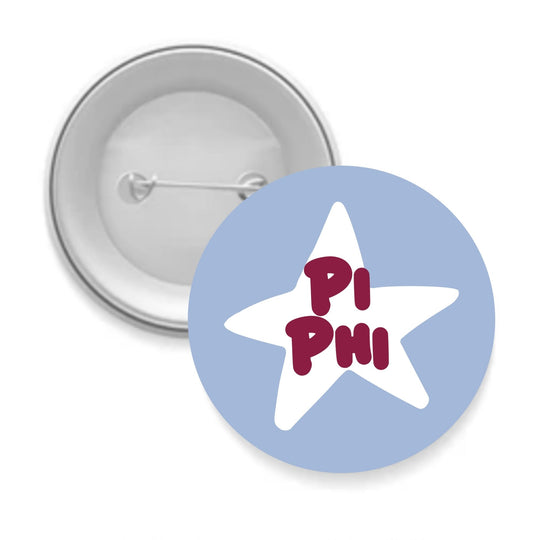 Pi Phi Sorority Button - Choose Your Design/Size