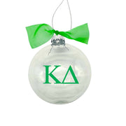 Kappa Delta - Sorority Greek Letter Ornament with Organza Bow