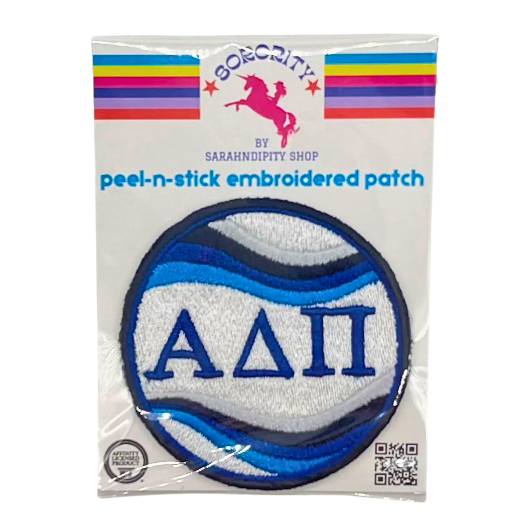 Adpi Store ADPi - Sorority Peel & Stick Embroidered Patch - ÊRetro Wave Design ...