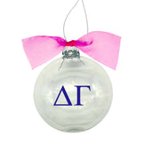 Delta Gamma - Sorority Greek Letter Ornament with Organza Bow