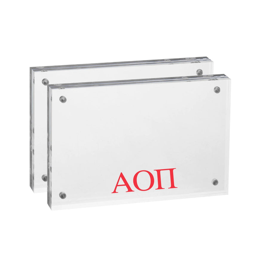 Alpha Omicron Pi - Sorority Greek Letter Acrylic Magnetic Frame