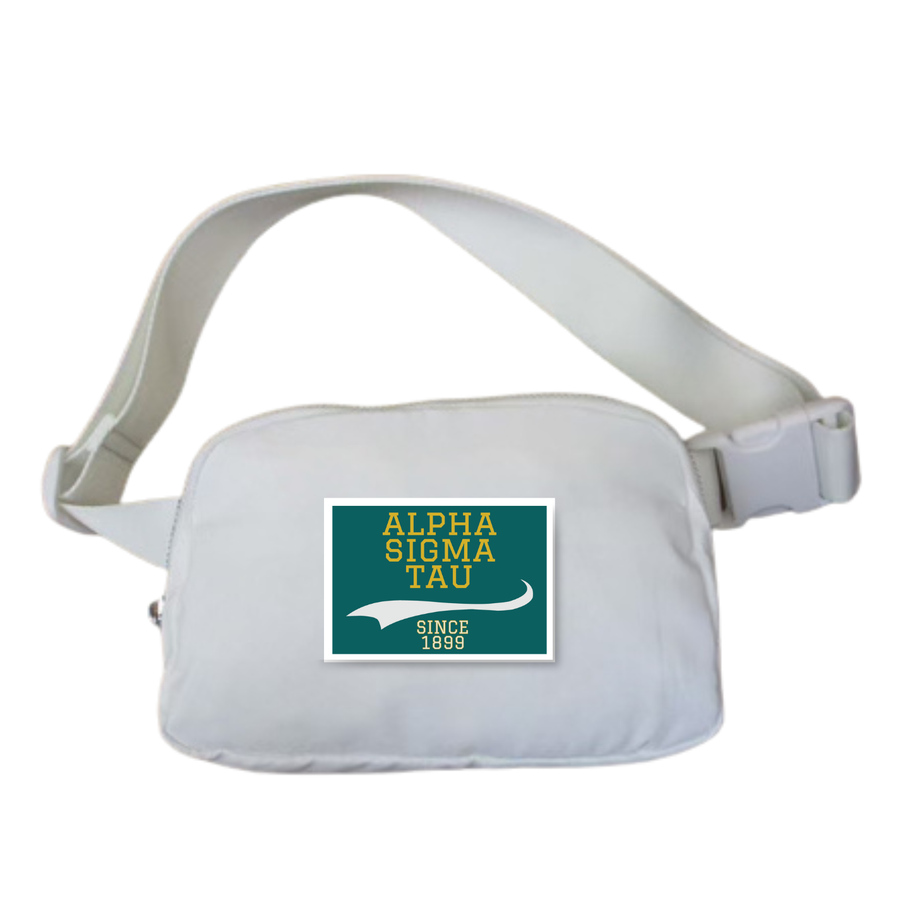 Alpha Tau - Sorority Belt Bag w/ Collegiate Patch