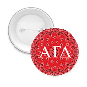 Sorority Pin-back Buttons - Bandana with Greek Letters