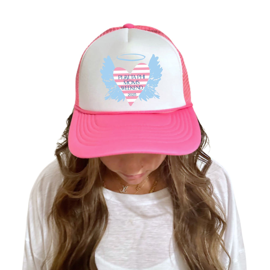 Pi Phi Moms Weekend Trucker Hat - Heart and Wings