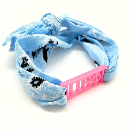 Pi Beta Phi - Bandana Wrap w/ Metallic Acrylic Slide
