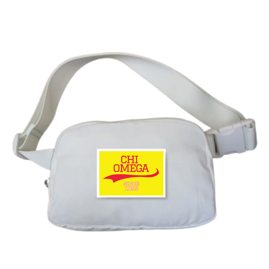 Chi O - Sorority Belt Bag w/ Collegiate Patch