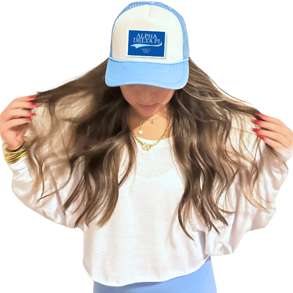 ADPi - Sorority Trucker Hat w/ Patch - Collegiate Design