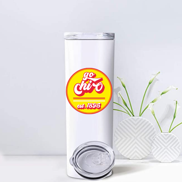 Chi Omega - Insulated Tumbler with Go Sorority Design