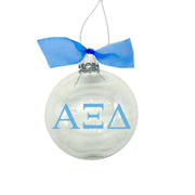 Alpha Xi Delta - Sorority Greek Letter Ornament with Organza Bow