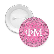 Sorority Pin-back Buttons - Bandana with Greek Letters
