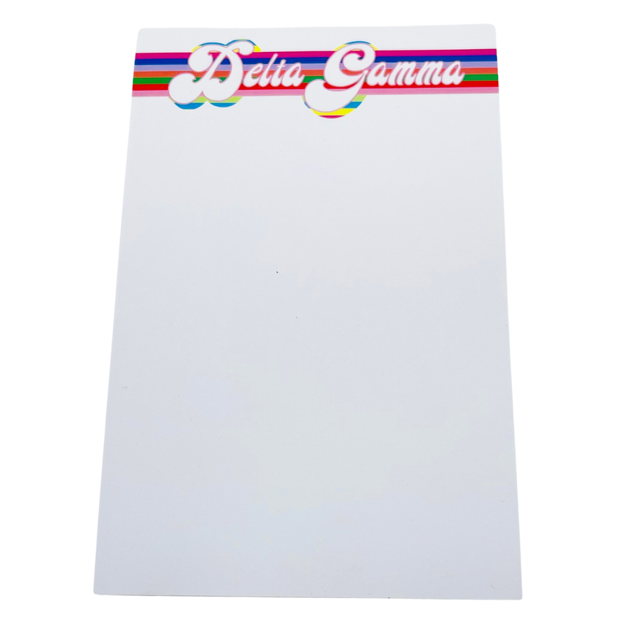 Deegee - Sorority Notepad - Retro Stripe Design