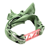 Delta Zeta - Bandana Wrap w/ Metallic Acrylic Slide