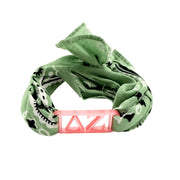 Delta Zeta - Bandana Wrap w/ Metallic Acrylic Slide