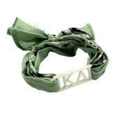 Kappa Delta - Bandana Wrap w/ Metallic Acrylic Slide