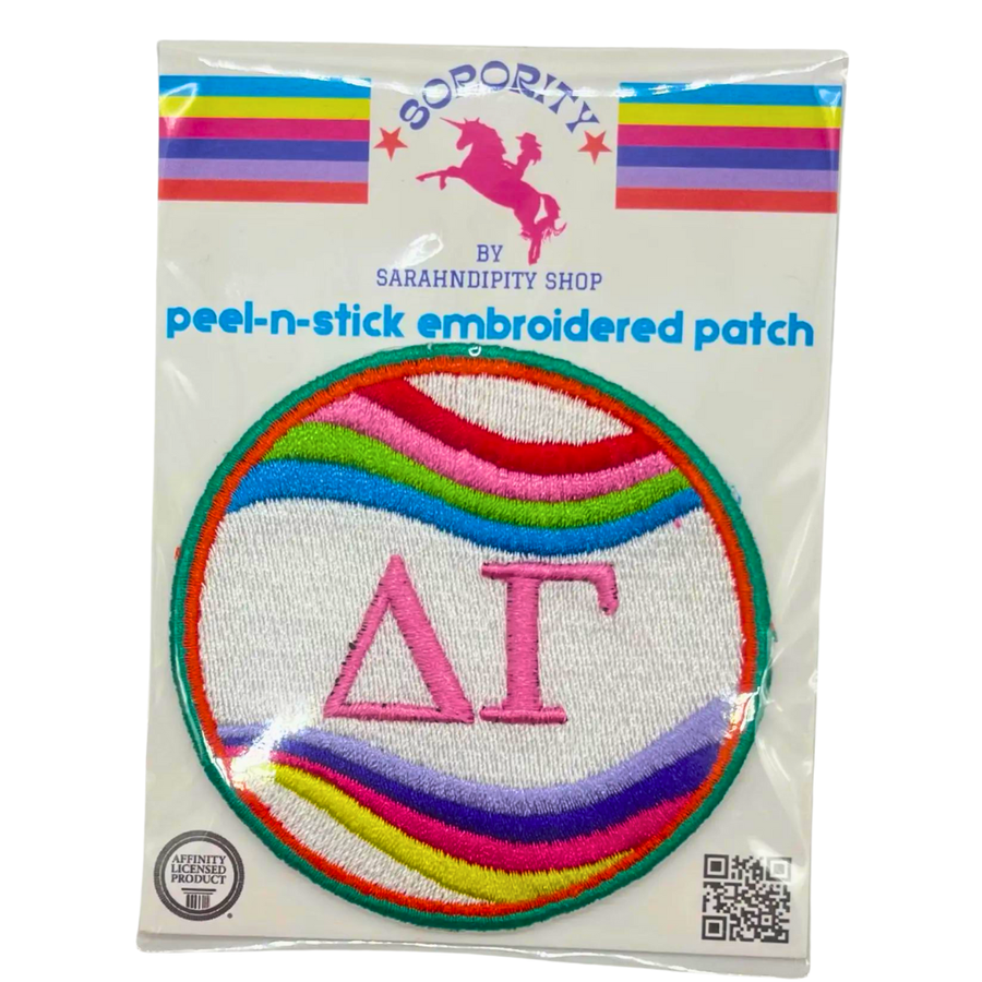 Deegee - Sorority Peel & Stick Embroidered Patch - ÊRetro Wave Design