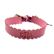 Personalized Engraved Faux Suede Scalloped Hat Band with Tie Scarf | Optional Straw Cowboy Hat