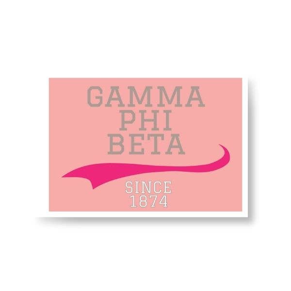 Gamma Phi - Sorority Peel & Stick Patch - Collegiate Design