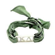 Kappa Delta - Bandana Wrap w/ Metallic Acrylic Slide