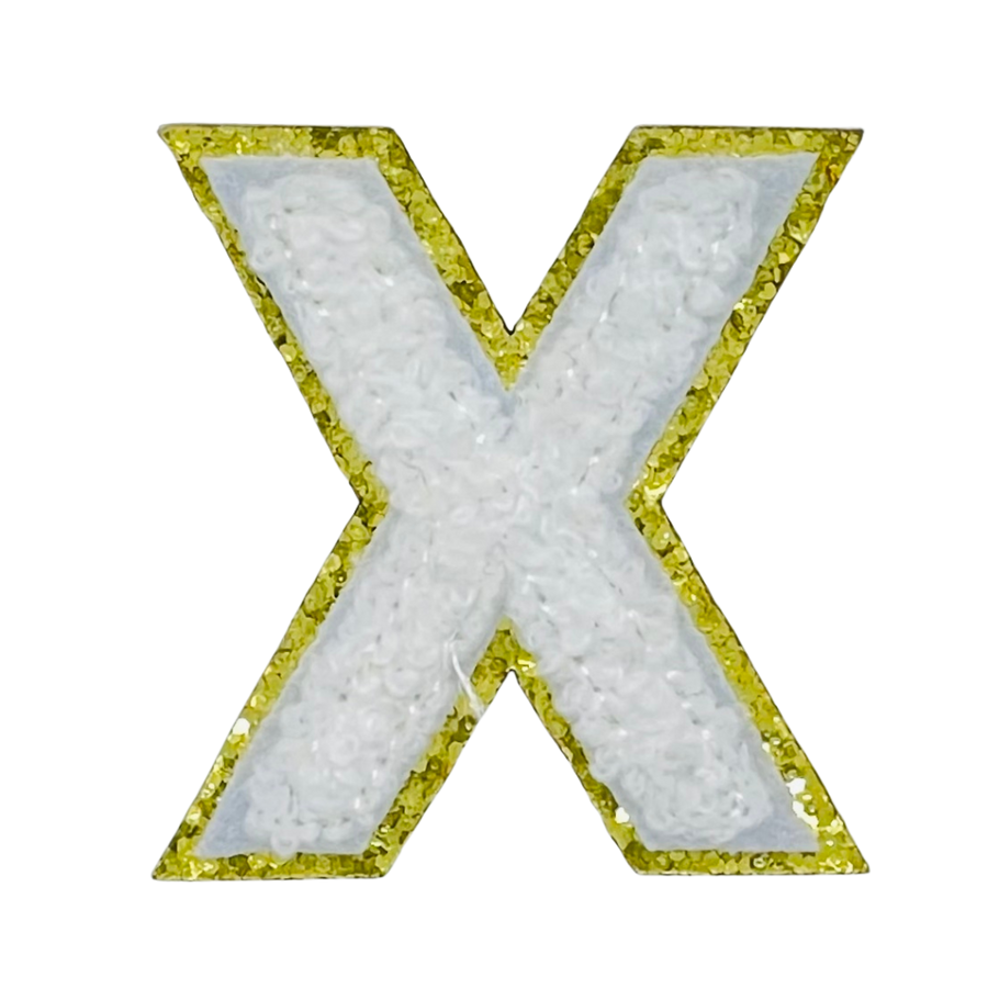 Chi - Chenille/Sequin Greek Letter Sticker Patch