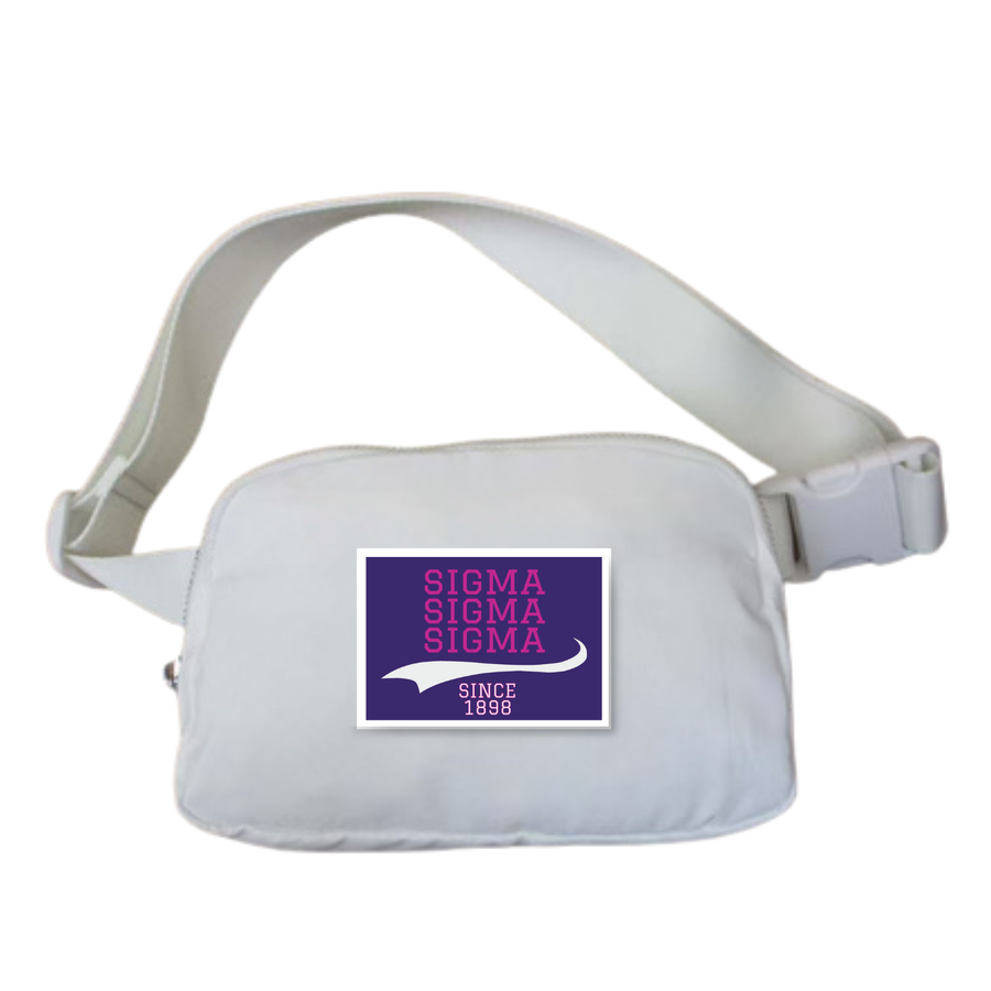 Tri Sigma - Sorority Belt Bag w/ Collegiate Patch