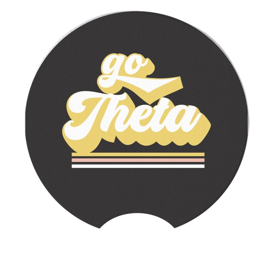 Theta - Sorority Car Coasters - Go Design
