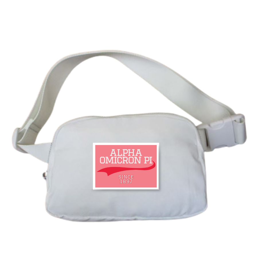Alpha O - Sorority Belt Bag w/ Collegiate Patch