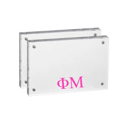 Phi Mu - Sorority Greek Letter Acrylic Magnetic Frame