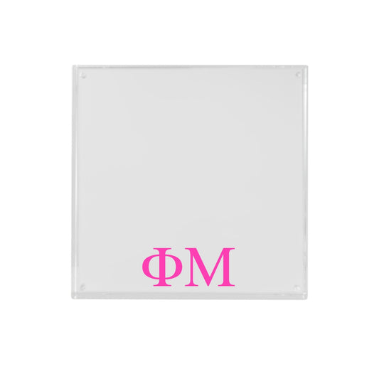 Phi Mu - Sorority Greek Letter Acrylic Magnetic Frame