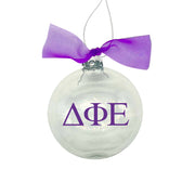 Delta Phi Epsilon - Sorority Greek Letter Ornament with Organza Bow