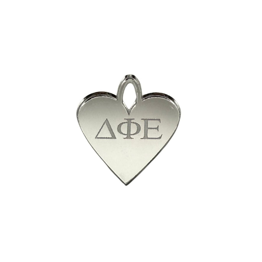 Sorority Engraved Acrylic Heart Charm