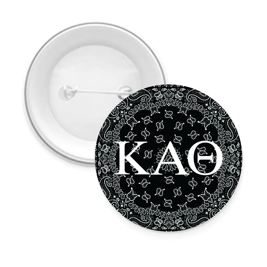 Sorority Pin-back Buttons - Bandana with Greek Letters