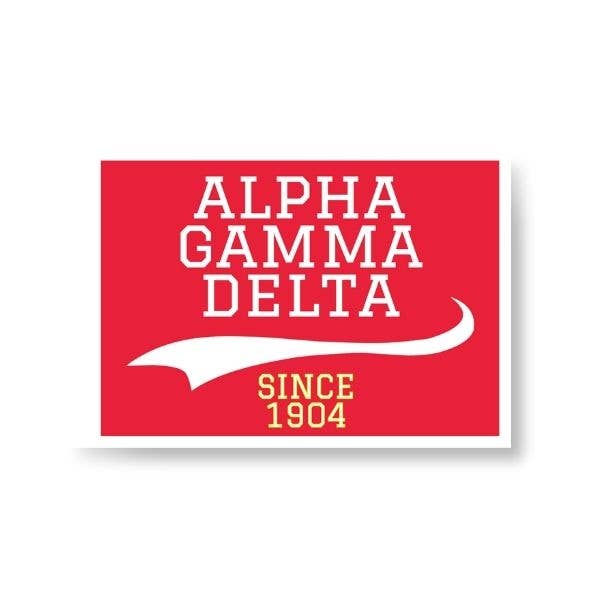 Alpha Gam - Sorority Sticker - Collegiate Design