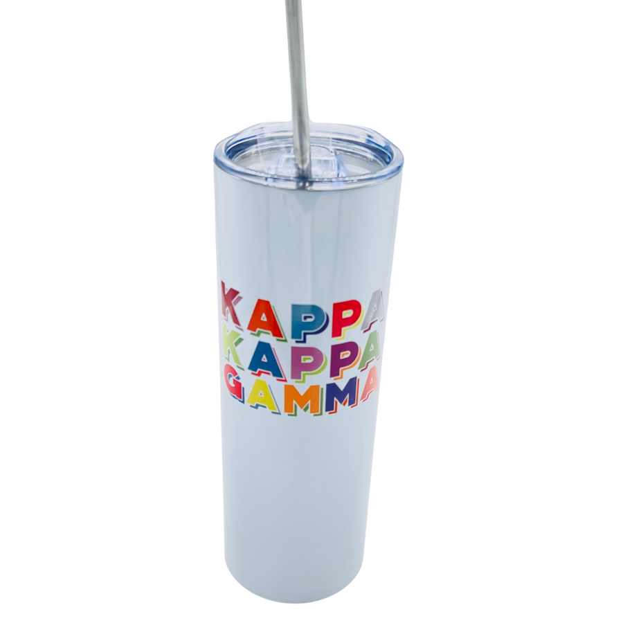 Kappa - Sorority Insulated Tumbler - Color Block Design