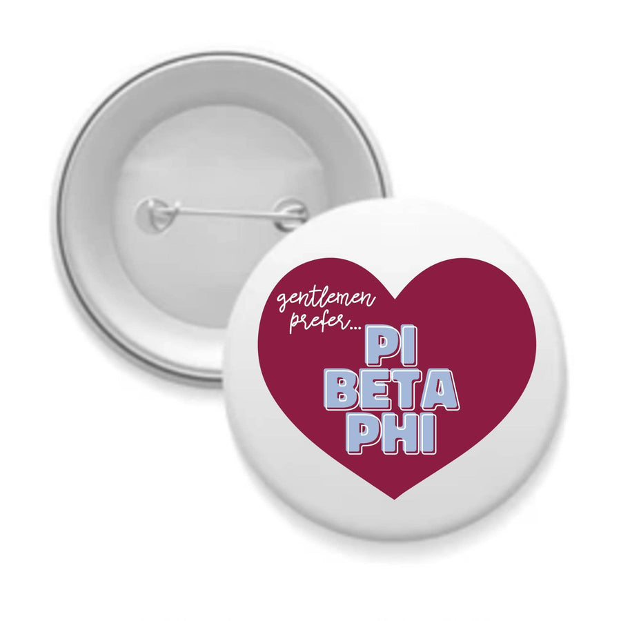 Pi Phi Button - Gentlemen Prefer Design