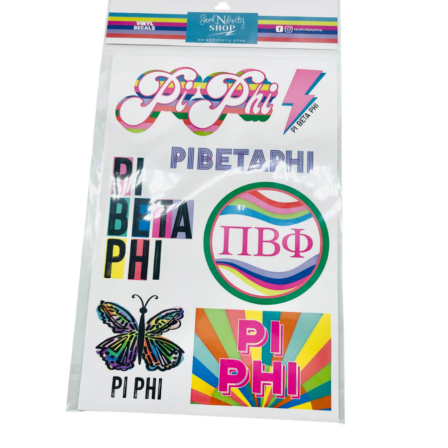 Vinyl Decal Sheet - Pi Beta Phi