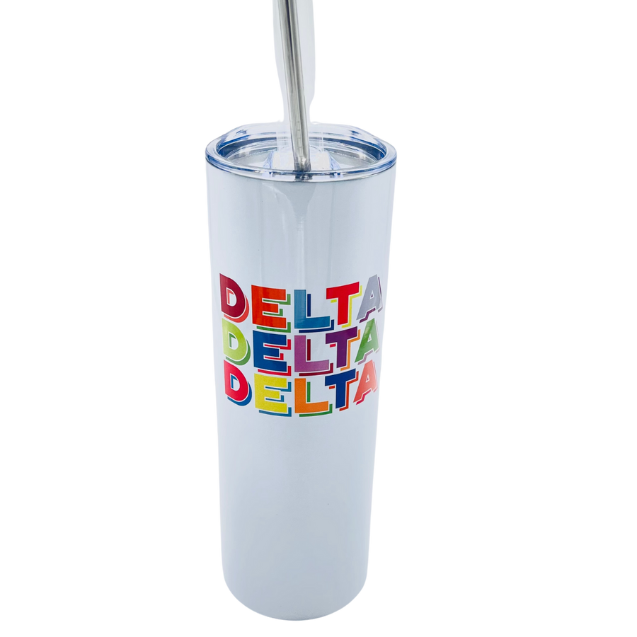 Tri Delta - Sorority Insulated Tumbler - Color Block Design