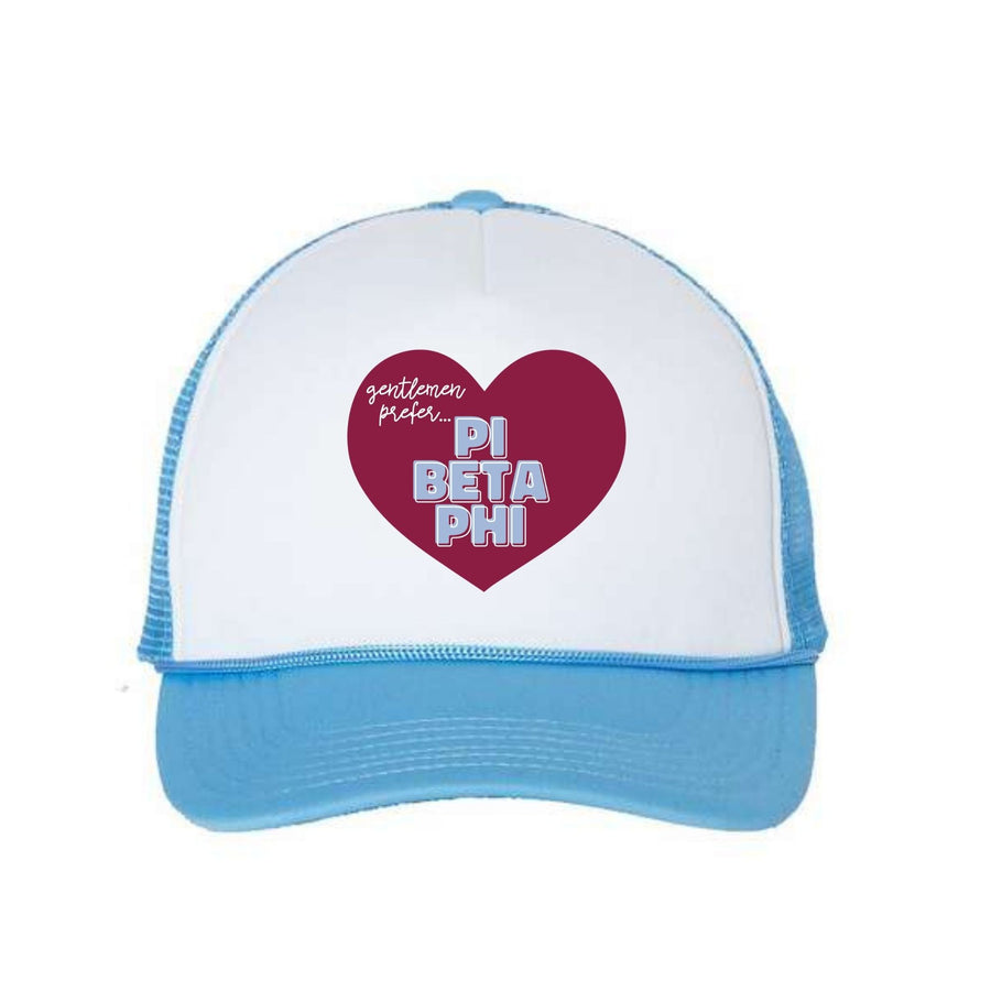 Pi Phi Trucker Hat - Gentlemen Prefer Design