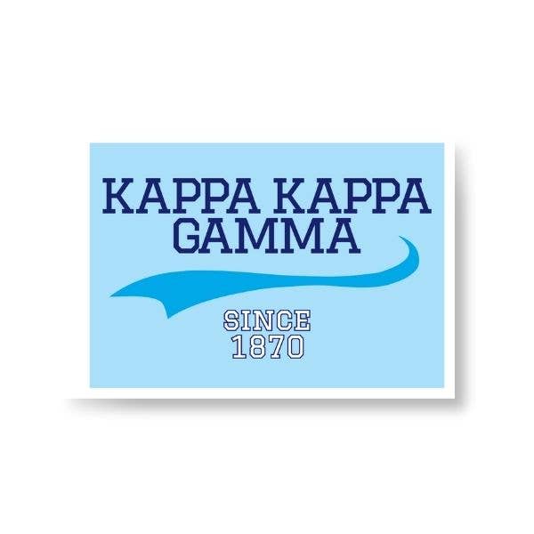 Kappa - Sorority Peel & Stick Patch - Collegiate Design