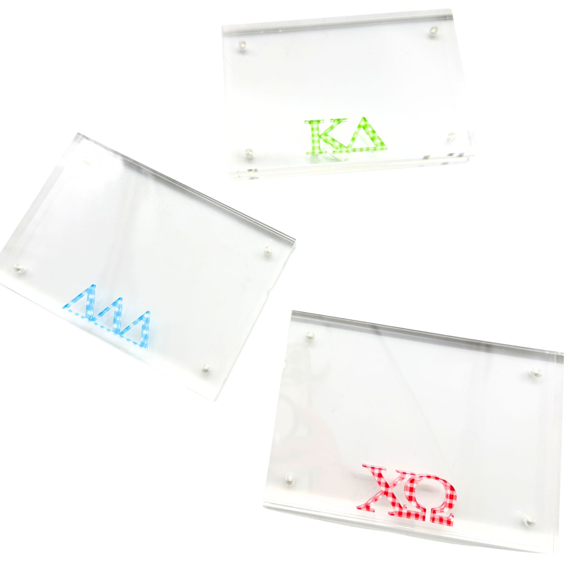 Sorority Greek Letter Acrylic Magnetic Frames