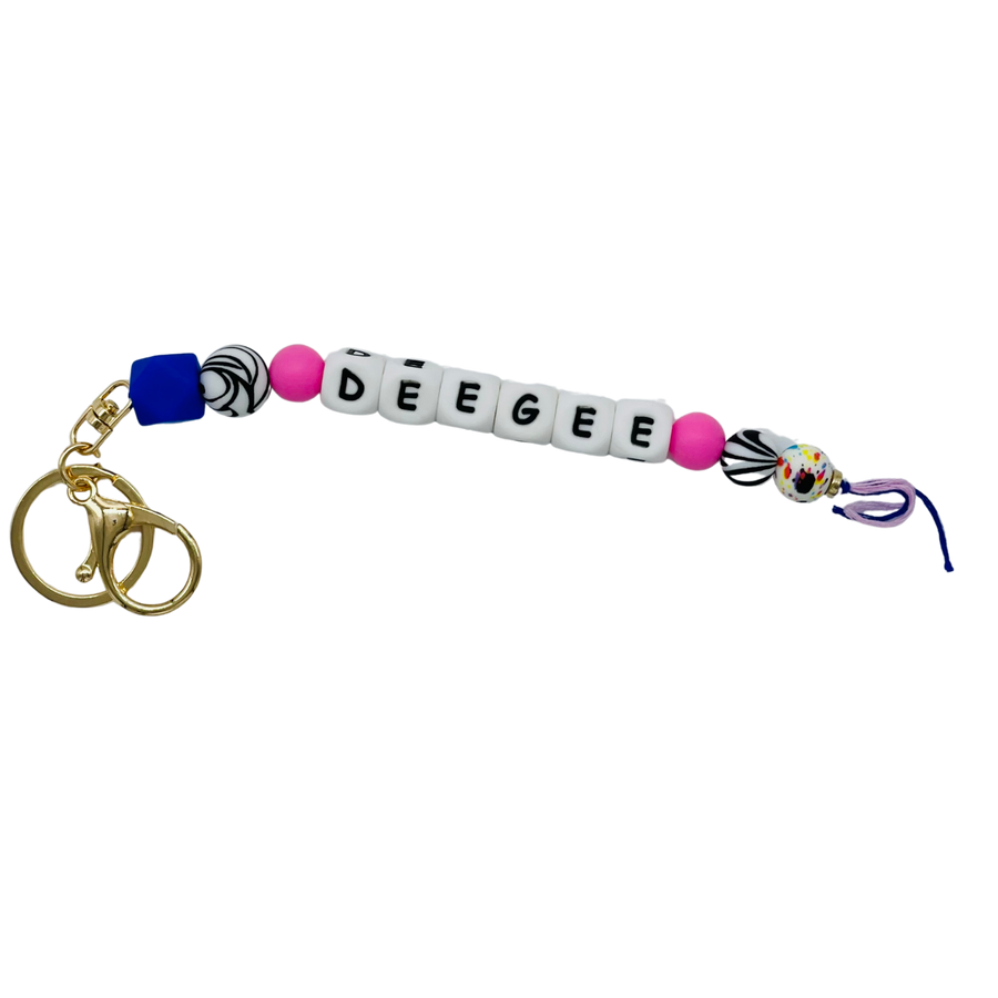 Silicone Beaded Keychain - Delta Gamma