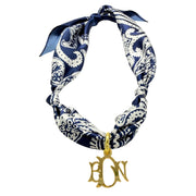 Monogram Charm - with or without scarf necklace