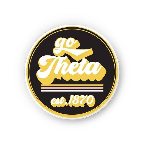 Theta - Sorority Sticker - Go Design
