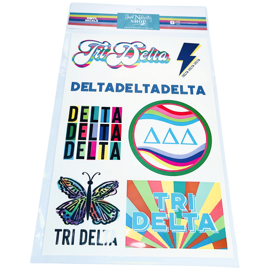 Tri Delta - Sorority Vinyl Decal Sheets